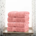 Superior Egyptian Cotton Pile Bath Sheet Set of 2 Ultra Soft Luxury Towels Thick Plush Essentials Absorbent Heavyweight Guest Bath Hotel Spa Home Bathroom Shower Basics Tea Rose