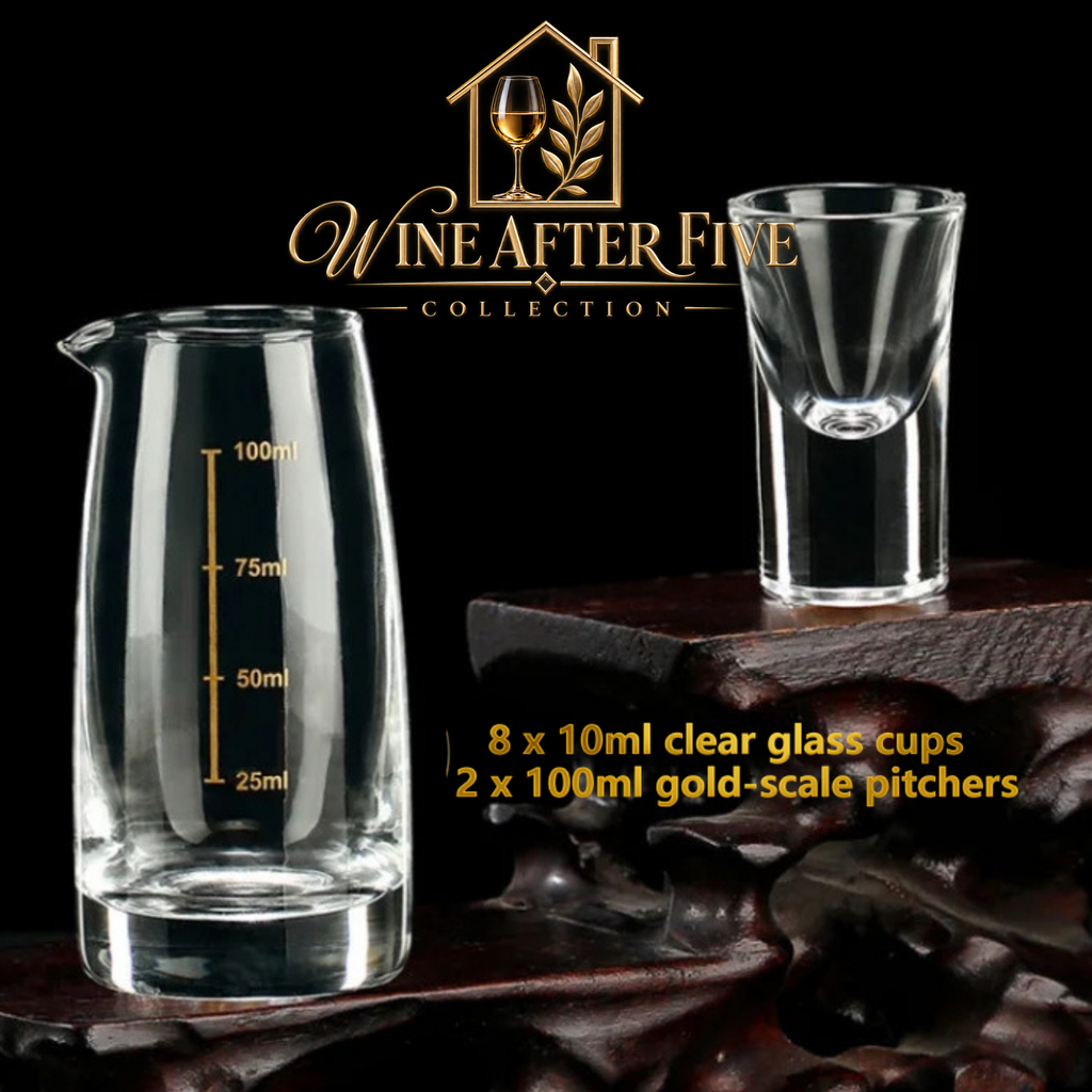 Crystal Stemmed Shot Glass Gift Set | 10-Piece Luxury Glassware for Spirits & Entertaining