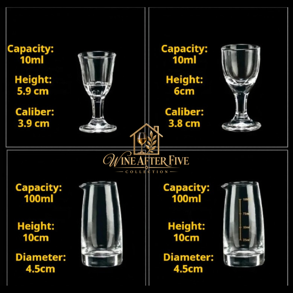 Crystal Stemmed Shot Glass Gift Set | 10-Piece Luxury Glassware for Spirits & Entertaining