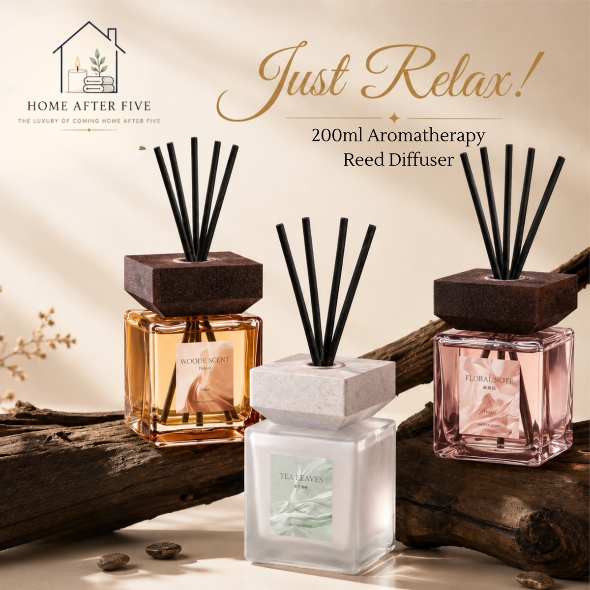 Aromatherapy Reed Diffuser Set — Long-Lasting Home Fragrance
