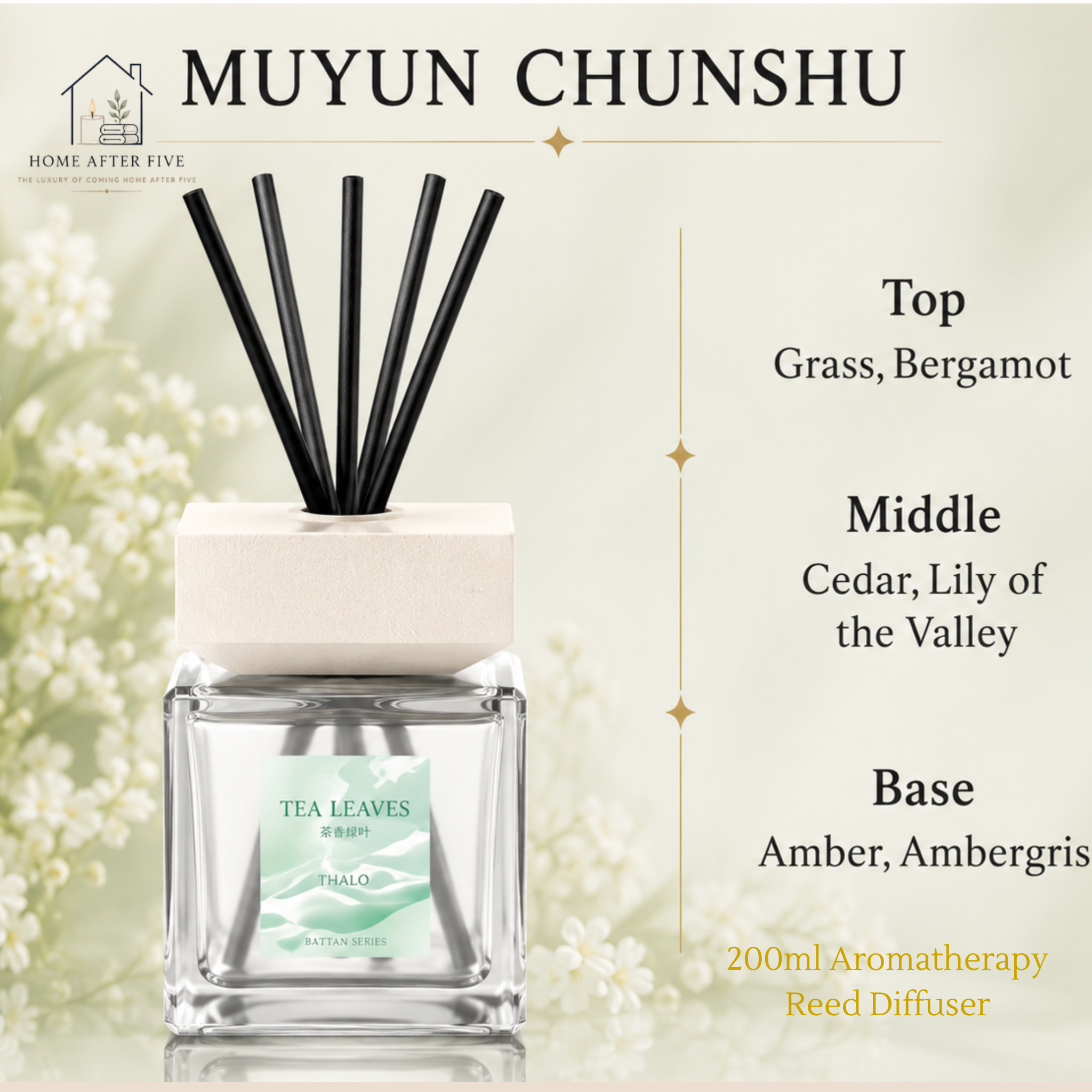 Aromatherapy Reed Diffuser Set — Long-Lasting Home Fragrance