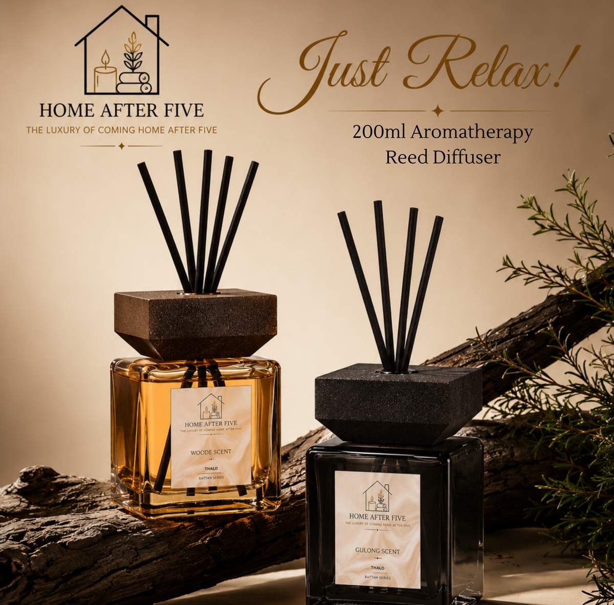 Aromatherapy Reed Diffuser Set — Long-Lasting Home Fragrance