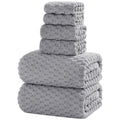 NALIVO Oversized Bath Towels 40x80 Inches Extra Large Bath Sheets for Adults Quick Dry Highly Absobent Microfiber Shower Towels- Includes 2 Bath Towels2 Hand Towels2 Washcloths(Gary6PCS)