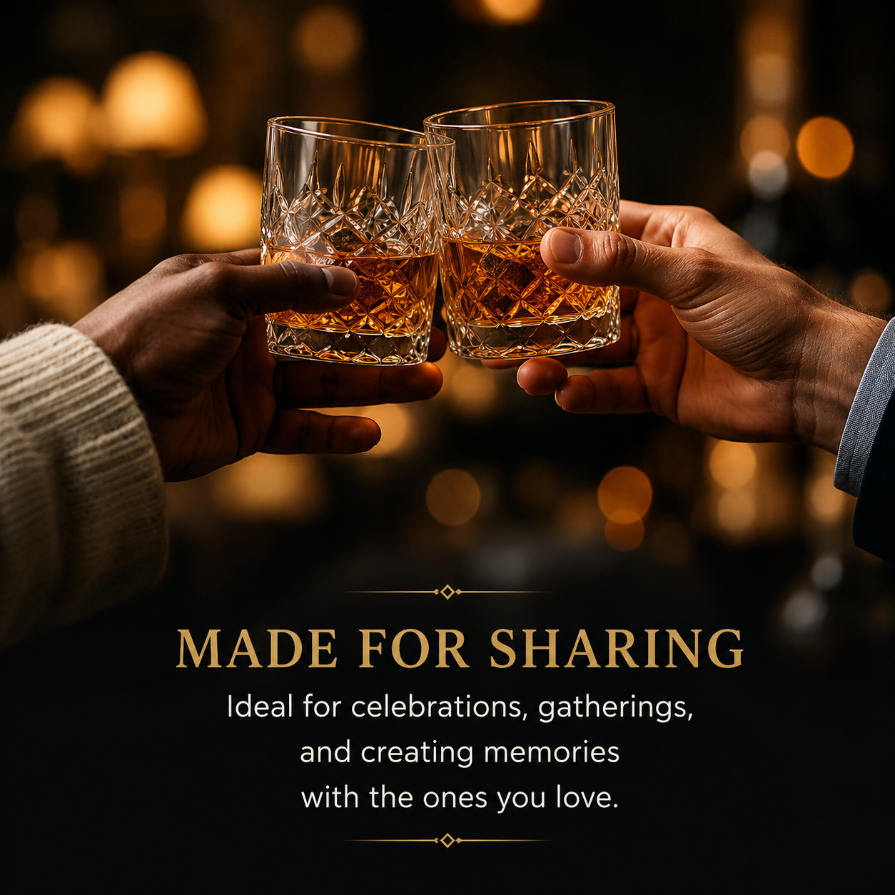 Luxury Whiskey Stones Gift Set — Crystal Glasses & Granite Chilling Stones