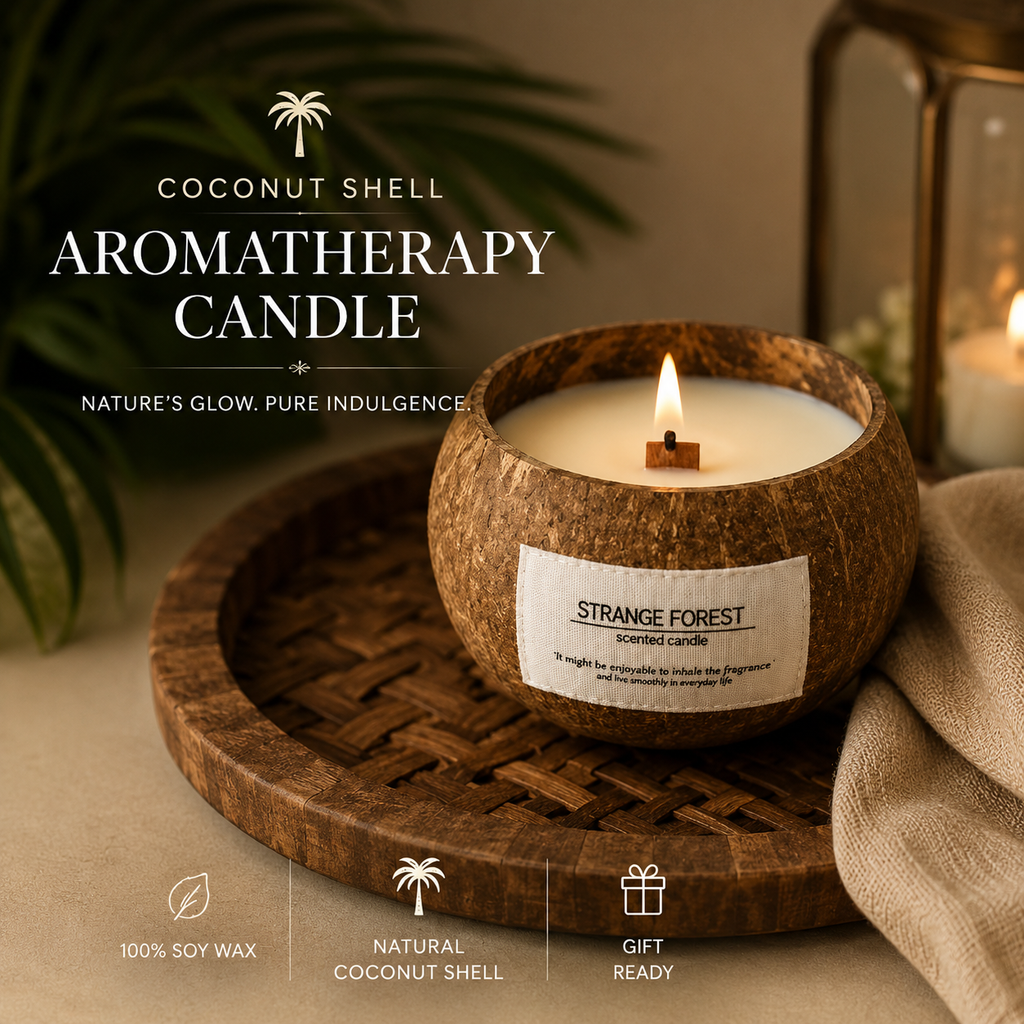 Botanical Soy Candle | Coconut Shell Collection