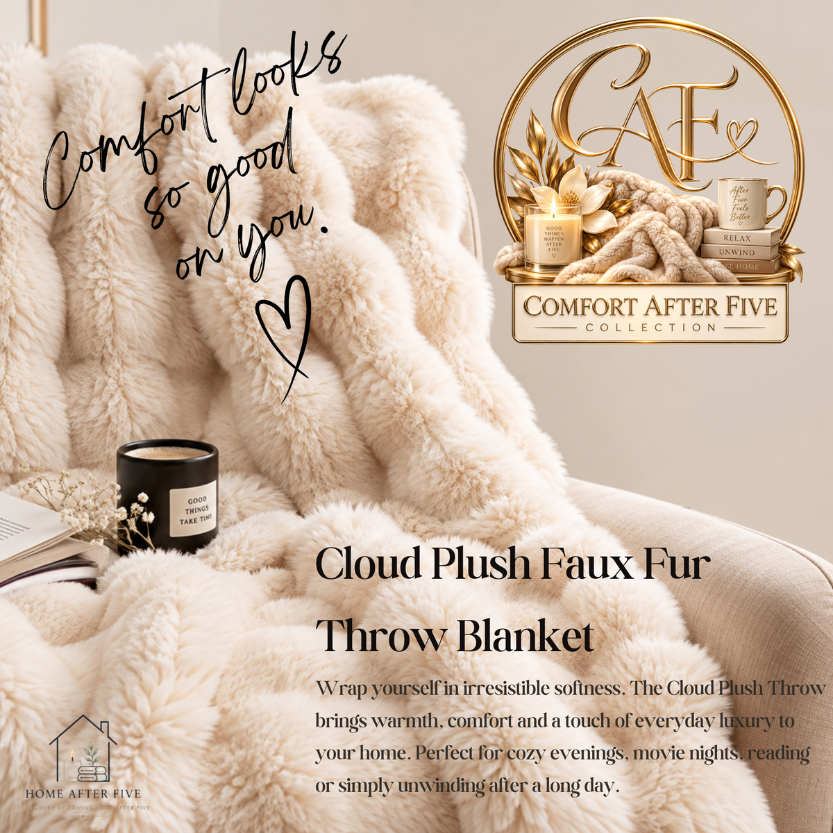 Cloud Plush Faux Fur Throw Blanket | Home After Five