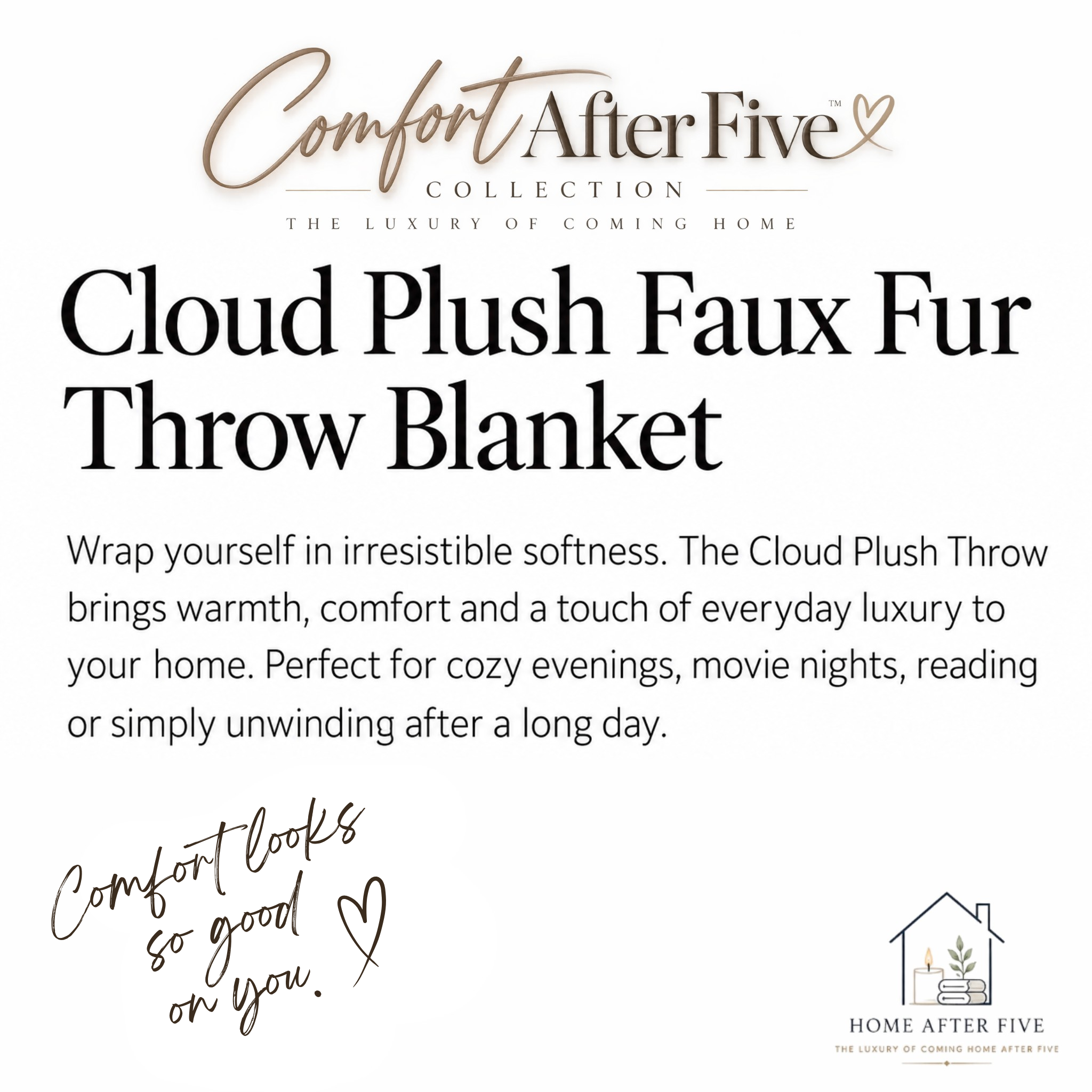Cloud Plush Faux Fur Throw Blanket | Home After Five