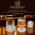 360° Rotating Crystal Wine & Whiskey Glass | Elegant Drinkware for Home Bar & Gifting