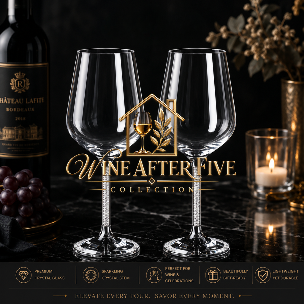 Luxury Crystal Wine Glass Set — 2pc High-End Glassware