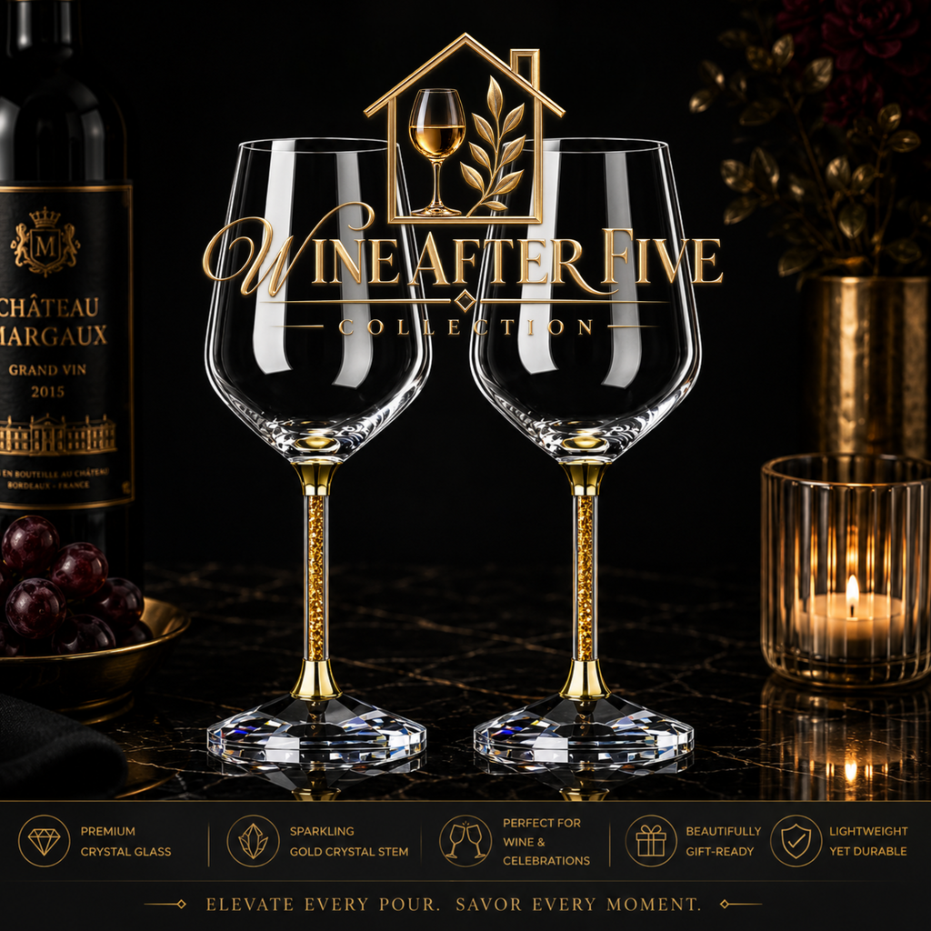 Luxury Crystal Wine Glass Set — 2pc High-End Glassware