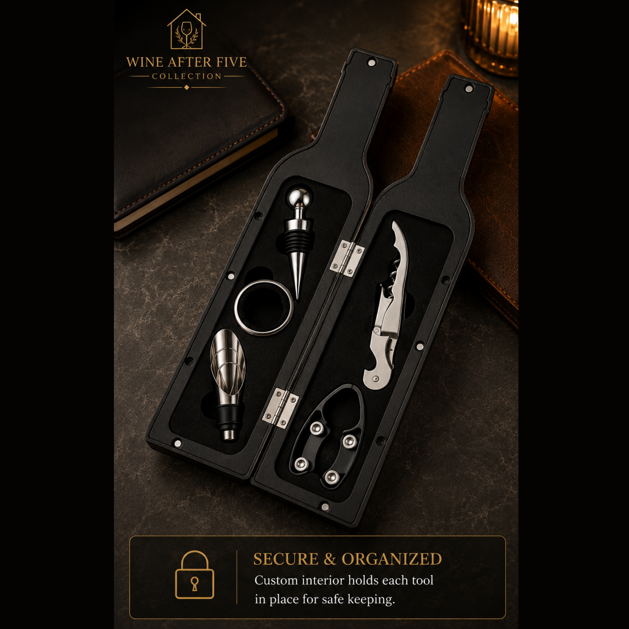 Luxury Wine Opener Gift Set — 5-Piece Corkscrew Collection