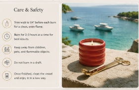 Soy Wax Ceramic Candle & Wick Trimmer Set