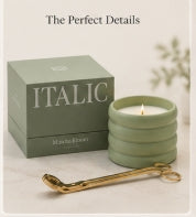 Soy Wax Ceramic Candle & Wick Trimmer Set