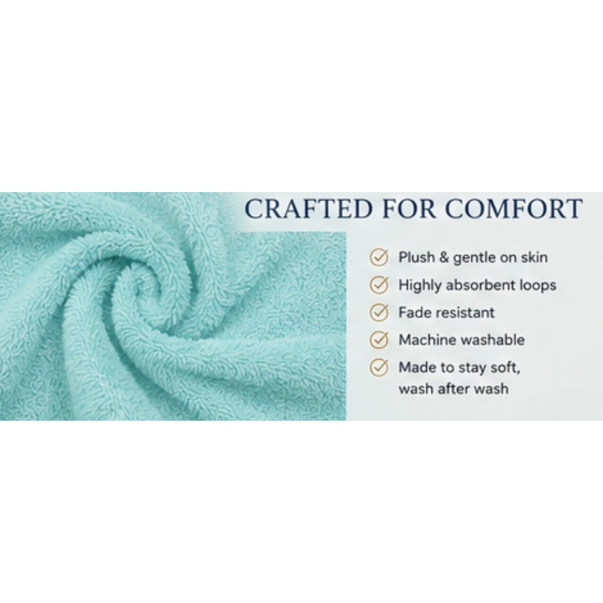 Casa Platino Luxury Bath Sheets — Set of 4 (36"x72") | Aqua Sky