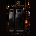 Luxury Wine Bottle Carrier — Croc-Embossed Leather Tote