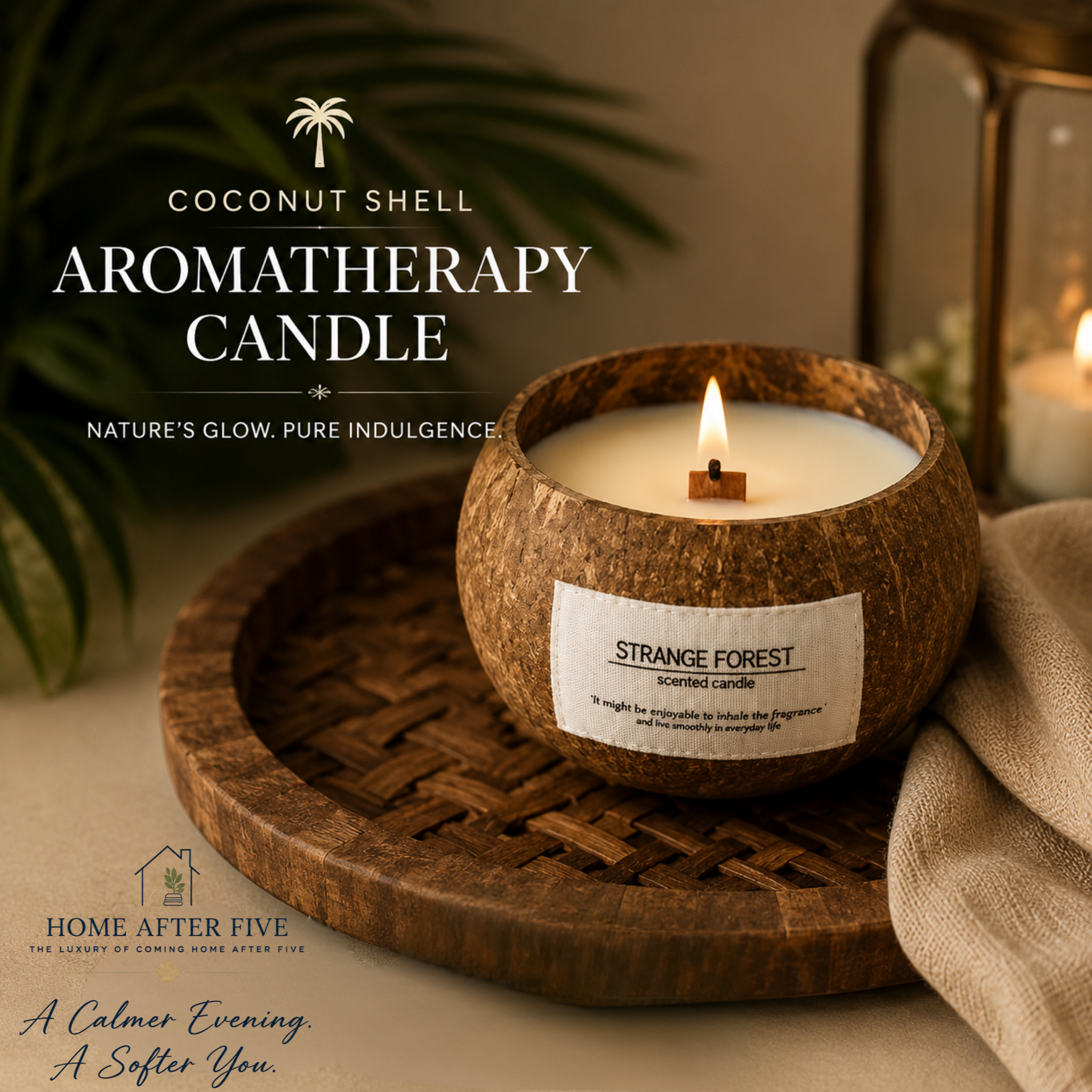 Botanical Soy Candle | Coconut Shell Collection
