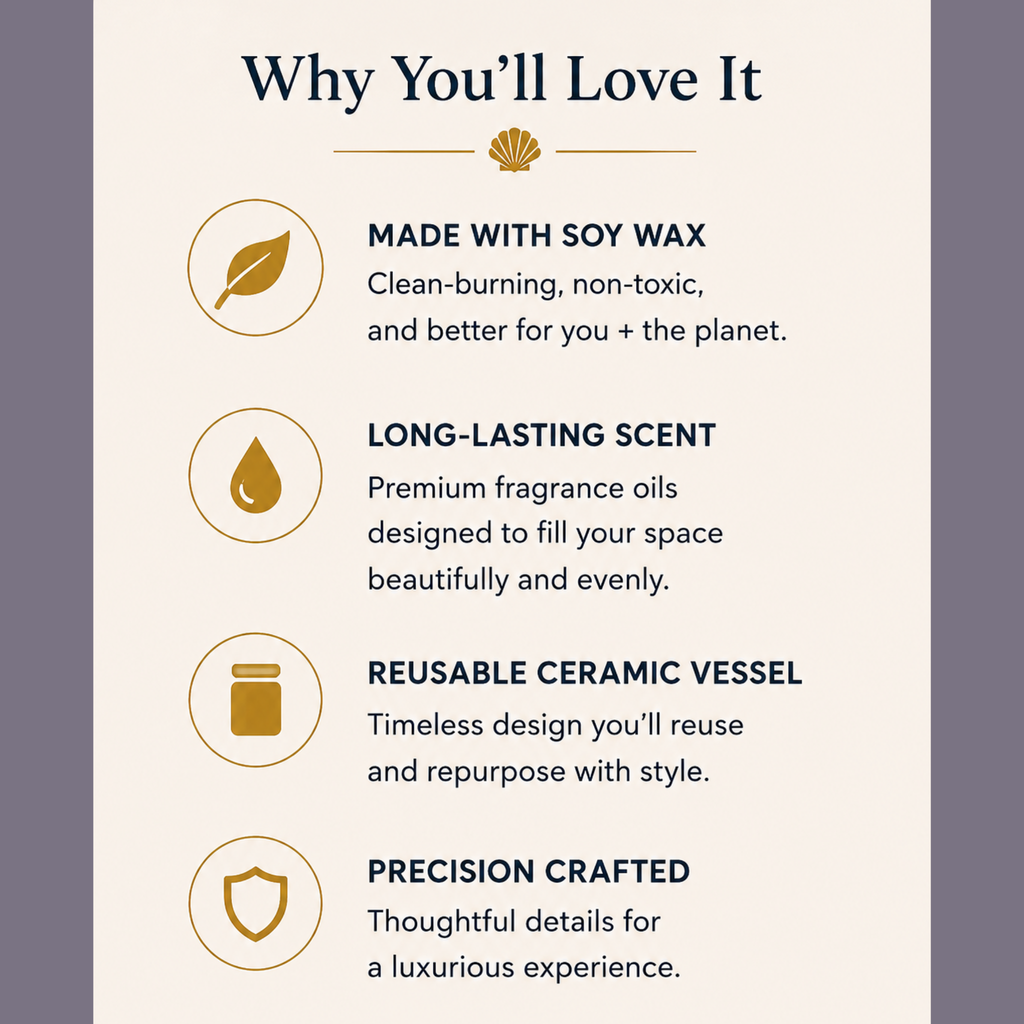 Luxury Soy Wax Candle | Swiss-Crafted Fragrance in Ceramic Vessel