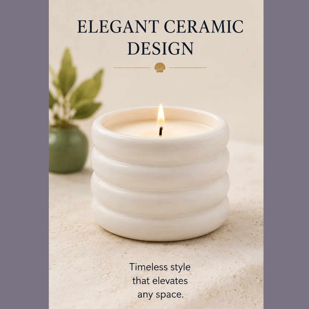 Luxury Soy Wax Candle | Swiss-Crafted Fragrance in Ceramic Vessel