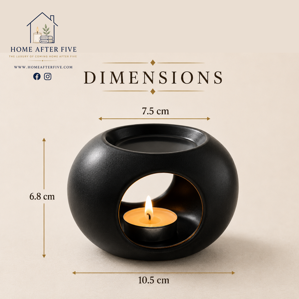 Black Ceramic Aromatherapy Oil Burner | Home After Five
