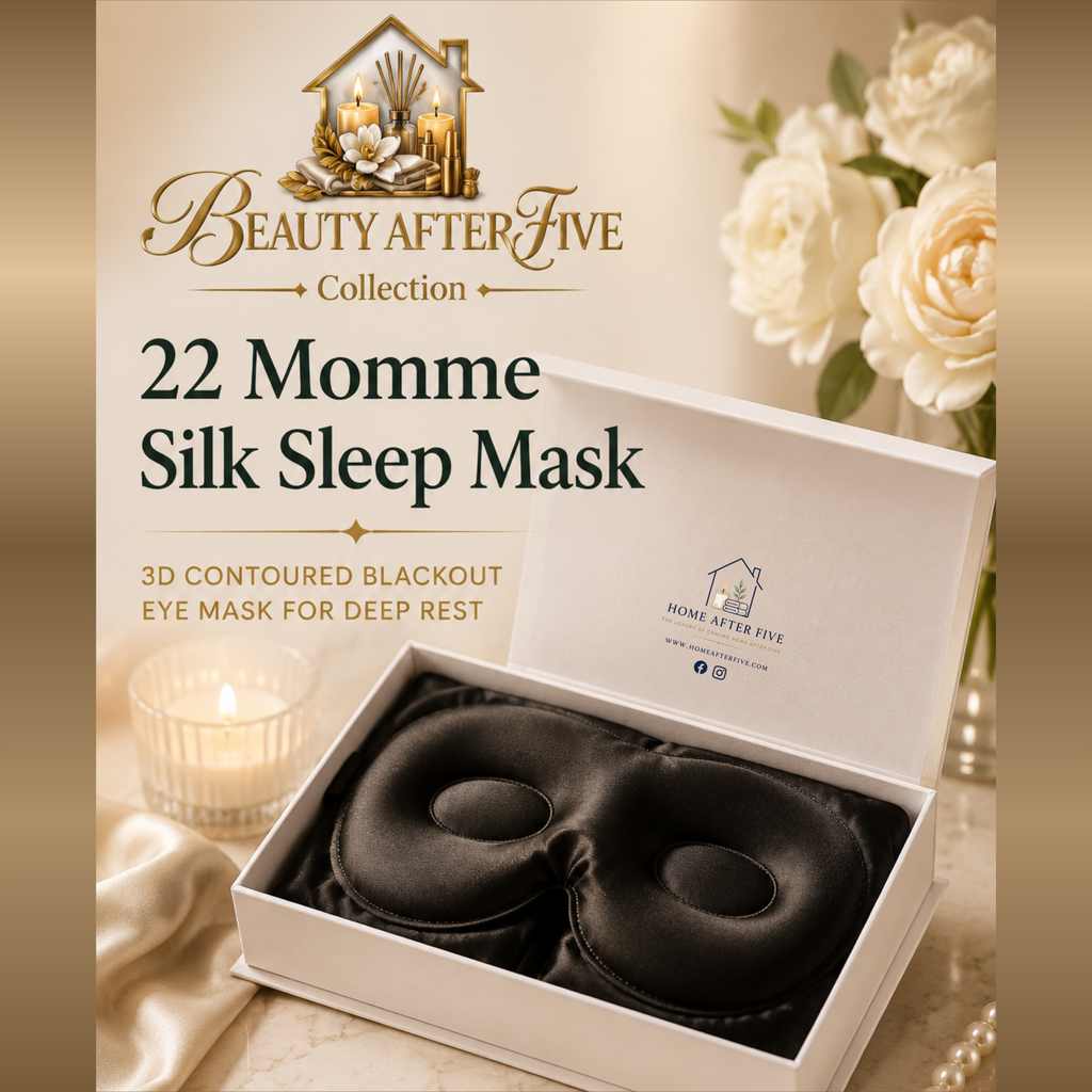 22 Momme Silk Sleep Mask — 3D Contoured Blackout Eye Mask for Deep Rest