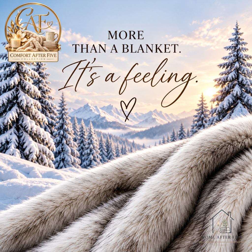 Snowfall Luxe Faux Fur Throw/Home After Five