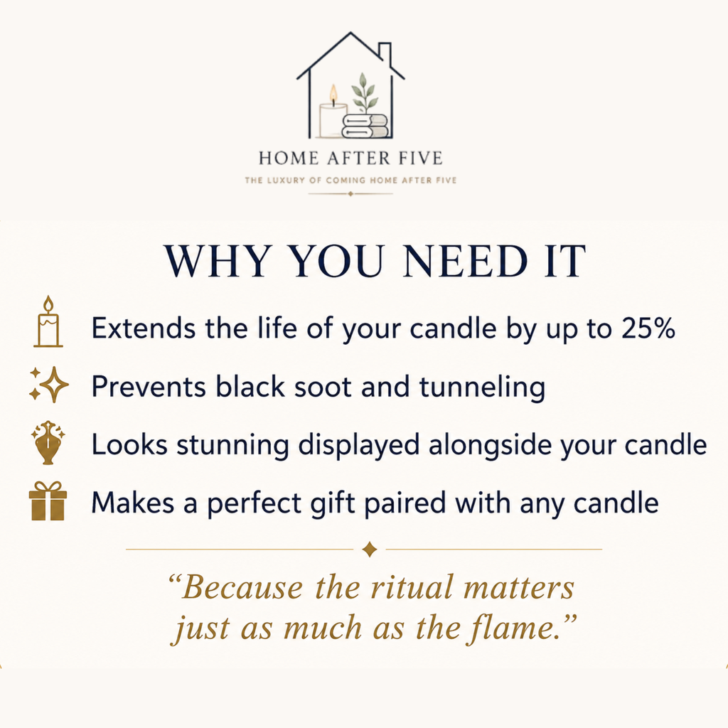 Luxury Candle Care Set — Gold Wick Trimmer & Snuffer for the Perfect Burn Every Time