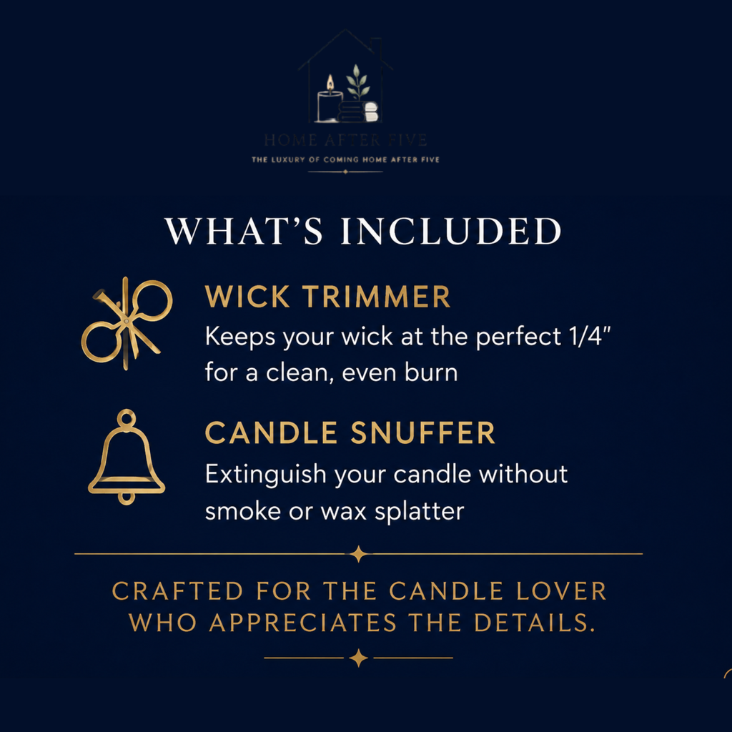Luxury Candle Care Set — Gold Wick Trimmer & Snuffer for the Perfect Burn Every Time