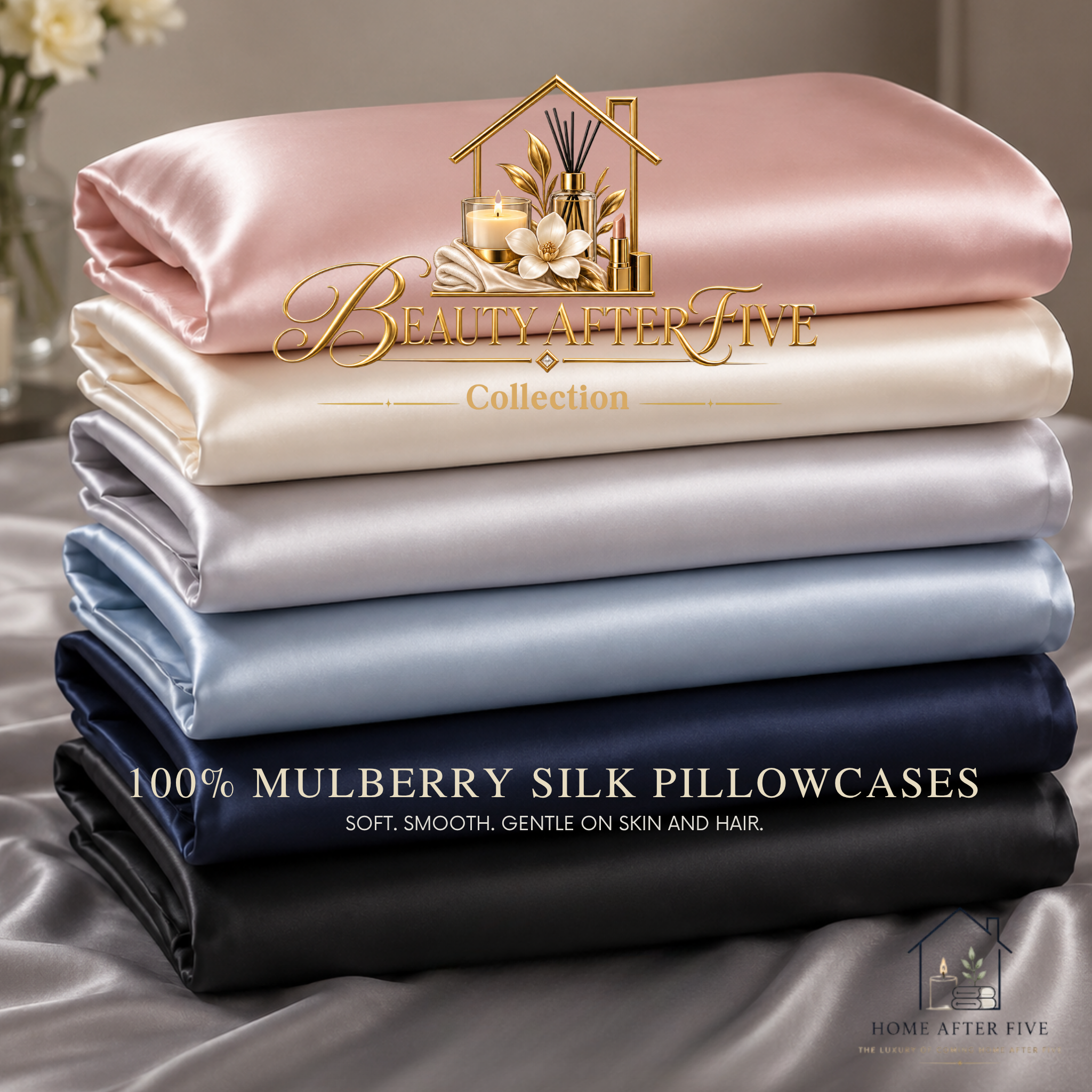 100% Mulberry Silk Pillowcase | Double-Sided with Hidden Zipper